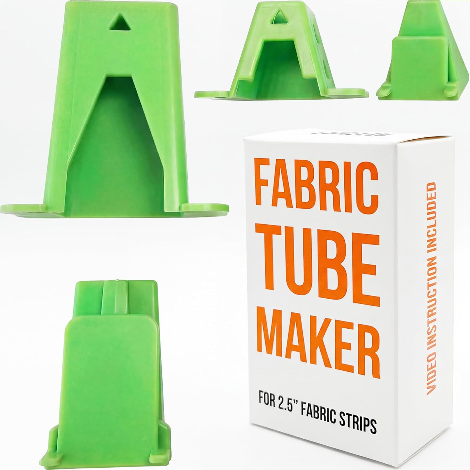 Fabric Tube Maker for Jelly Roll Rugs, Premium Quality Bias Tape Maker Tool for Sewing, Quilting, DIY, Easy to Make Jelly Roll Rugs, 1 Count