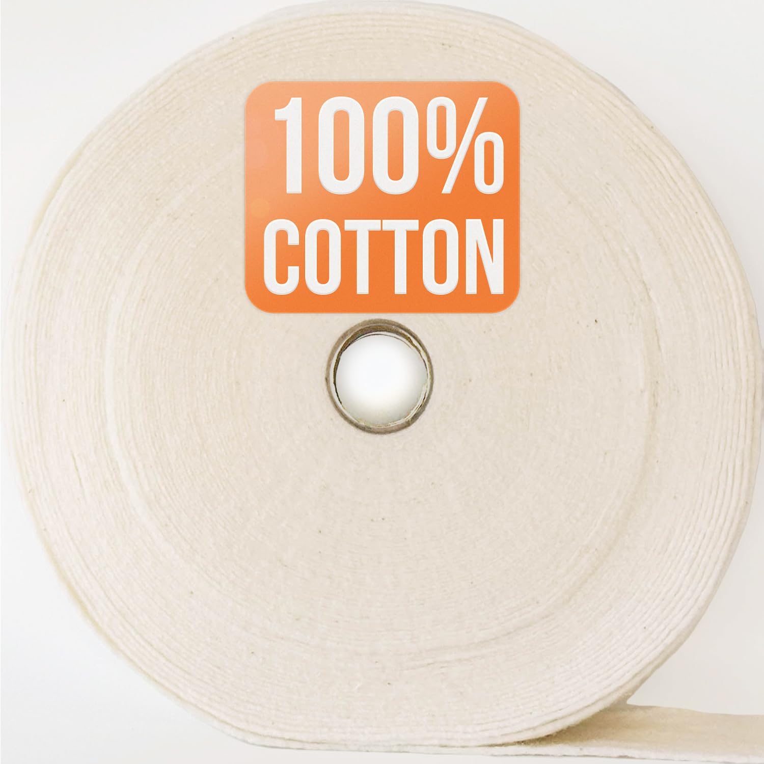100% Cotton Batting Strips for Jelly Roll Rugs - 2.25 Inch x 50 Yards, Pre-Cut Natural Cotton Batting Strips for Quilters, Rug Makers & Handmade Gifts